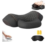 Fisiorest 3-In-1 Neck Massager Pillow, Callixethera 3 in 1 Neck Massagers, Artuvate Fisorest 3 in 1 Necks Massager, Memory Foam Pillow with Heat and Traction for Home, Travel, Office (Dark Grey)