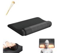 Fisiorest 3-in-1 Neck Massager Pillow, Neck Pillow Traction Massager Neck Hump with Heat, Adjustable Memory Foam Pillows, Physical Stretching (Dark Grey)