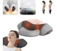 Fisiorest - Massaggiatore 3 in 1 per il Collo Artuvate Cervicale, Massaggio Profondo e Rilassamento, con Calore, con Trazione per Aiutare a Dormire (Grigio, 1PCS)