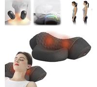 Fisiorest - Massaggiatore 3 in 1 per il Collo Artuvate Cervicale, Massaggio Profondo e Rilassamento, con Calore, con Trazione per Aiutare a Dormire (Nero, 1PCS)