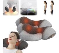 Fisiorest - Massaggiatore 3 in 1 per il Collo Artuvate Cervicale, Massaggio Profondo e Rilassamento, con Calore, con Trazione per Aiutare a Dormire (Grigio, 2PCS)