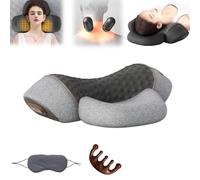 Fisiorest Massaggiatore Per Il Collo 3in1, Fisiorest Relief Massager For Neck, Cuscino Cervicale Con Calore E Trazione, Massaggio Profondo Rilassamento, Alleviare Dolore Muscolare&Tensione (Gray)