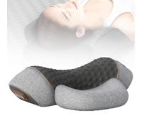 Fisiorest The 3-in-1 Neck Massager, Core Hero 3-in-1 Neck Massage Pillow, Ergonomic Design Neck Massager Pillow, Adjustable Memory Foam Pillowslifting Airbag with Heat (gray)