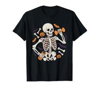 Fisioterapista Halloween Training del Cammino Scheletro Maglietta