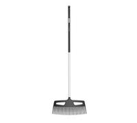 Fiskars 1027037 - Scopa per foglie (L) X-series in alluminio nero/argento ergono