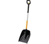 Fiskars Pala da neve 1057188 – Alluminio/Plastica 362 mm Telescopica Manico a D Nero/Arancione