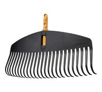 Fiskars OneClick Rastrello L, Ampio Accessorio a Ventaglio per Grandi Superfici Erbose, Sostituzione Facile con un Solo Clic, Design Flessibile e Robusto, Larghezza: 51 cm, Nero/Arancione, 1080673