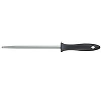 Fiskars Acciaino con Manico in Plastica, Essential, Acciaio Inossidabile, HRC 53, Lunghezza della Lama: 20 cm, Nero/Argento, 1065581