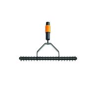 Fiskars QuikFit 1000655 - Aeratore da Giardino 21 Denti in Acciaio Nero e Aranci