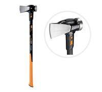 Fiskars Ascia da spacco IsoCore XXL per spaccare tronchi o piantare cunei, Lunghezza: 92 cm, Peso: 3,6 kg, Nero/Arancione, 1020220