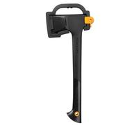 Fiskars Ascia da Spacco, Solid, Fodero per Lama e Trasporto, Rivestimento Antiaderente, Lama in Acciaio/Manico in Plastica Rinforzata con Fibra di Vetro, Nero/Arancione, A11, 49cm, 1,1 kg, 1051086