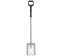 Fiskars Badile Telescopico per Sollevare e Spostare Neve e Altri Materiali, Lunghezza: 121 - 140 cm, Lama in Resistente Acciaio al Boro, Nero/Arancione, Xact, 1066734