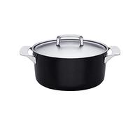 Fiskars casseruola con Coperchio, Acciaio Inox, Nero, 23.2 x 31.2 x 12 cm