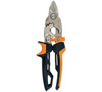 Fiskars Cesoie per lamiere Bulldog, Fino al 40% di potenza in più, Lunghezza 23,2 cm, Acciaio trattato termicamente/Plastica, Nero/Arancione, PowerGear, 1027212