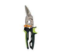Fiskars Cesoie per lamiere, Taglio a destra, Fino al 40% di potenza in più, Lunghezza 24,7 cm, Acciaio trattato termicamente/Plastica, Nero/Verde/Arancione, PowerGear, 1027208