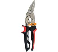 Fiskars Cesoie per lamiere, Taglio a sinistra, Fino al 40% di potenza in più, Lunghezza 24,7 cm, Acciaio trattato termicamente/Plastica, Nero/Rosso/Arancione, PowerGear, 1027209