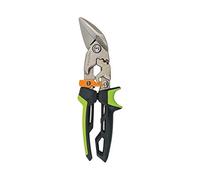 Fiskars Cesoie per lamiere, Taglio offset a destra, Fino al 40% di potenza in più, Lunghezza 25,2 cm, Acciaio trattato termicamente/Plastica, Nero/Verde/Arancione, PowerGear, 1027210