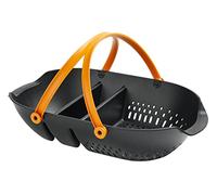 Fiskars Cesta per il Raccolto, Per Raccogliere, Trasportare e Pulire i Prodotti e gli Attrezzi, Plastica, Nero/Arancione, Plus, 1062831