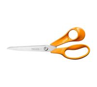 Fiskars Classic Forbici da Cucina Universali, Per Destrimani, Lunghezza Totale: 21 cm, Vite Torx, Impugnatura Ergonomica, Imballaggio Sostenibile, Acciaio/Plastica di Qualità, Arancione, 1075031