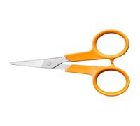 Fiskars Classic Forbici da Ricamo, Lame Curve, Per Destrimani e Mancini, Lunghezza Totale: 10 cm, Impugnatura Ergonomica Migliorata, Lama in Acciaio Inox/Manici in Plastica, Arancione, 1075059