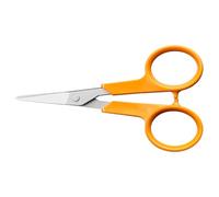 Fiskars Classic Forbici da Ricamo, Lame Dritte, Per Destrimani e Mancini, Lunghezza Totale: 10 cm, Impugnatura Ergonomica Migliorata, Lama in Acciaio Inox/Manici in Plastica, Arancione, 1075061