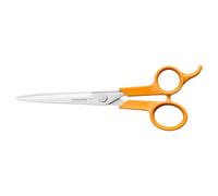 Fiskars Classic Forbici per Capelli, Con Appoggio per le Dita, Per Destrimani e Mancini, Lunghezza Totale: 17 cm, Impugnatura Ergonomica Migliorata, Qualità Acciaio/Plastica, Arancione, 1075062