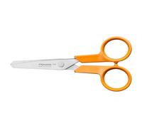 Fiskars Classic Forbici per carta, Per destrimani e mancini, 13 cm | Lunghezza Totale: 13 cm, Impugnatura Ergonomica Migliorata, Lama in Acciaio Inox, Manici in Plastica, Arancione, 1075063