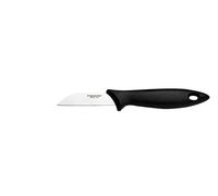 Fiskars Coltello per Sbucciare con Lama in Acciaio Inox, Essential, Plastica/Acciaio Inox, Lunghezza della lama: 7 cm, Nero/Argento, 1065580