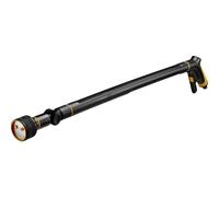 Fiskars Pistola per Irrigazione con 3 Funzioni, Testina SoftGrip Orientabile, Controllo del Flusso con Regolatore Anteriore, Misura Universale, Lunghezza: 74 cm, 442 g, Nero/Arancione, 1065488