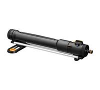 Fiskars Comfort Irrigatore Oscillante S-L, Comprensivo di filtro estraibile e strumento per la pulizia degli ugelli, Irrigazione di 300-500 m², Nero/Arancio, 1070833