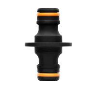 Fiskars Connettore Prolunga, Per Tubi con Diametri Diversi | Per Tutti i Tipi e Dimensioni di Connettori Rapidi per Tubi, Misura Universale, 16 g, Nero/Arancione, 1027068