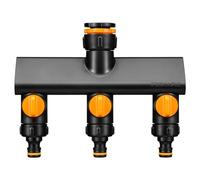 Fiskars Connettore Rubinetto 3 Vie Multi, con Interruttori On/off