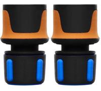Fiskars Connettore Tubo, Inserti SoftGrip, Misura Universale, Ø 1,3-1,5 cm (1/2-5/8''), 30 g, Nero/Arancione/Blu, 1027072 (Confezione da 2)
