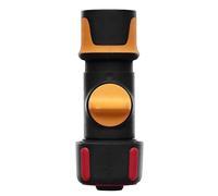 Fiskars Connettore Tubo ON/OFF, Inserti SoftGrip, Misura Universale: Ø 1,9 cm (3/4''), 80 g, Nero/Arancione/Rosso, 1027087