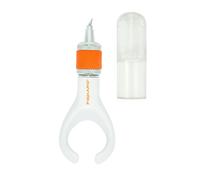 FISKARS Cutter anulare girevole, Per destrorsi e mancini, Lunghezza totale: 17,6 cm, Acciaio di qualità/Plastica, Bianco, 1003756