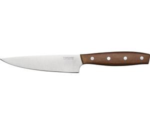 Fiskars Folken Coltello da Chef Piccolo, Lunghezza Lama: 12 cm | Lama in Acciaio Inox Tedesco, Manico in Legno d'Acero Certificato FSC, 1075693