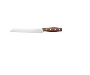 Fiskars Folken Coltello da Pane, Lunghezza Lama: 21 cm | Lama in Acciaio Inox Tedesco, Manico in Legno d'Acero Certificato FSC, 1075695