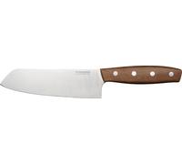 Fiskars Folken Coltello Santoku, Lunghezza Lama: 16 cm, Lama in Acciaio Inox Tedesco, Manico in Legno d'Acero Certificato FSC, 1075694