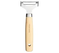 Fiskars Folken Pelapatate a Y con Lama Mobile, Ideale per Frutta e Verdura, Lama in Acciaio di Alta Qualità, Manico in Legno d'Acero Certificato FSC, 1075682
