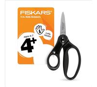 Fiskars Forbici a punta per mancini da 12,7 cm, per bambini dai 4 ai 7 anni, forbici per scuola o artigianato, forniture per il rientro a scuola, nero
