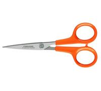 Fiskars Forbici da Cucito e di Precisione, Lunghezza: 13 cm, Per Destrimani e Mancini, Lama in Acciaio Inossidabile/Impugnature in Plastica, Arancione, Classic, 1005153