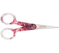 Fiskars Forbici da cucito, Lunghezza 12,5 cm, Lame in acciaio inox/Impugnature in plastica, Motivo floreale, 1000840