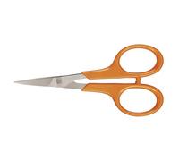 Fiskars Forbici da Ricamo e Manicure, Lunghezza: 10 cm, Per Destrimani e Mancini, Lama in Acciaio Inossidabile/Impugnature in Plastica, Arancione, Classic, 1005144