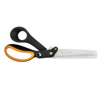 Fiskars Forbici Hardware con lame seghettate, Per destrimani, Con tecnologia di aumento della potenza, Lunghezza: 24 cm, Lame in acciaio inox/Impugnature in plastica, Nero/Arancione, Amplify, 1020223