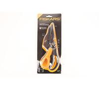 Fiskars Forbici Multiuso con Lame Separabili, Inclusa Custodia con Affilaforbici, 23 cm, Rivestimento in Titanio, Lama in Acciaio Inox/Impugnatura in Plastica, Nero/Arancione, Cuts + More, 1000809