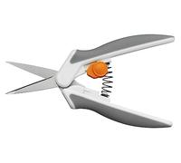 Fiskars Forbici multiuso Softgrip, Con micropunta, Lunghezza: 16 cm, Lama in acciaio inossidabile/Impugnature in plastica, Bianco/Grigio, Easy Action, 1003874