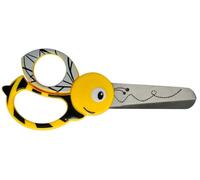 Fiskars Forbici per bambini a forma di ape, A partire da 4 anni, Lunghezza: 13 cm, Per destrorsi e mancini, Lama in acciaio inossidabile/Impugnature in plastica, Giallo, 1003747