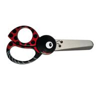 Fiskars Forbici per bambini a forma di coccinella, A partire da 4 anni, Lunghezza: 13 cm, Per destrorsi e mancini, Lama in acciaio inossidabile/Impugnature in plastica, Rosso, 1004612