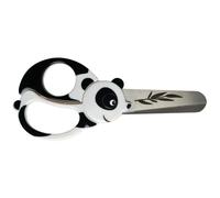 Fiskars Forbici per bambini a forma di panda, A partire da 4 anni, Lunghezza: 13 cm, Per destrorsi e mancini, Lama in acciaio inossidabile/Impugnature in plastica, Bianco/Nero, 1004613