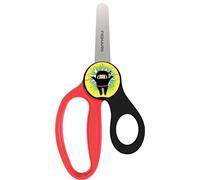 Fiskars Forbici per Bambini con immagine animata di un ninja, Lunghezza: 13 cm, Per destrimani e mancini, Lama di metallo/Impugnatura in plastica, Nero/Rosso, Magic Morph, 1064075
